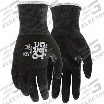MCR SAFETY Cut Resistant Glove: XS, ANSI Cut Level A9, Palm, Dipped, Nitrile, HPPE ( 18 ga ) - Extreme-Duty Cut-Resistant Gloves with Foam Nitrile Coating