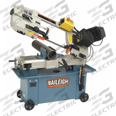 BAILEIGH INDUSTRIAL Band Saw: 7 in x 10 3/16 in, 125 to 270 SFPM, 0° to 45°, 1 Phase - Mitering Manual Horizontal Band Saws