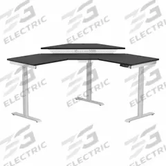 VERSADESK Standing Desk: White, Wood, 60 in Overall Wd, 60 in Overall Dp, 45 1/2 in Max Desktop Ht (MPN VT1286060-01-05). Key specifications — attr989930: Black; attr989931: Steel; attr989903: VERSADESK; attr989914: White; attr989916: Wood.