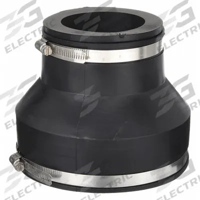 FERNCO Flexible Pipe Straight: PVC, For 3 in_1 1/2 in Pipe, Copper/Iron/PVC/Steel - Flexible Transition Pipe Fittings
