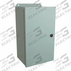 HAMMOND Electrical Enclosure: Steel, 14 in x 8 in x 6 in, NEMA 12/13/3R/4, w/Panel, Solid Cover (MPN EJ1486). Key specifications — Closure Method: Latches; Brand: HAMMOND; Knockouts: Not Included.