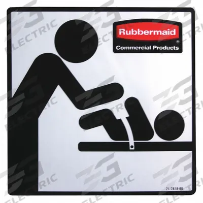 RUBBERMAID COMMERCIAL PRODUCTS Restroom Door Label: For 8YJY2/9N188 - Material Handling Parts