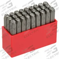 APPROVED VENDOR Hand Stamp Kit: Ampersand (&)/A thru Z, 3/16 in Character Ht, 2 3/8 in Shank Lg (MPN 20Y584). Key specifications — Material: Steel; Brand: APPROVED VENDOR; Characters Included: A thru Z.