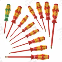 WERA Insulated Screwdriver Set: 11-20 Pieces, 12 Pieces, Phillips/Slotted/Square Tip, Ergonomic Grip (MPN 05347900001). Key specifications — attr1205274: WERA; attr1205269: #2.
