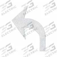 RAE Preformed Thermoplastic Pavement Markings: Reversible Turn Arrow, White, 4 ft Lg, 3 ft Wd (MPN PR-TH-3521). Key specifications — Legend: Reversible Turn Arrow; Brand: RAE; Color: White; Adhesion Method: Hand Torch; Material: Thermoplastic.