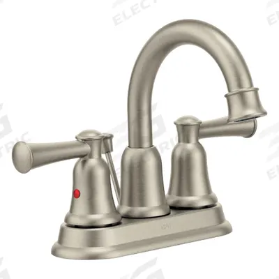 CLEVELAND FAUCET GROUP Bathroom Faucet: Capstone, Metal, Brushed Nickel Finish - Centerset Handle Bathroom Faucets