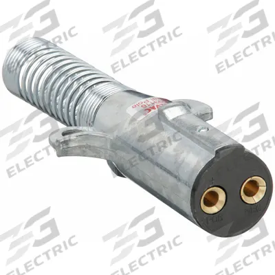 VELVAC T-Grip Plug: Two Pole, 4 ga Wire Gauge, Cables, Spring Guard (MPN 593116) - Fleet and Vehicle Maintenance