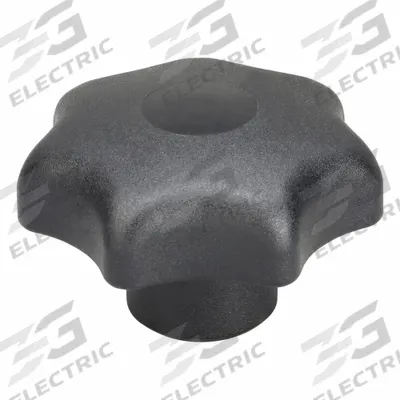 KIPP Hand Knob: 7 Point, Plastic w/ SS Thread, 1/2"-13 Thread, 18 mm Thread Lg - 7-Arm Knobs with Threaded Hole
