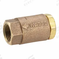 WATTS Check Valve: Disc, Inline Valve Body, 1/4 in Pipe Size, FNPT x FNPT, Copper Silicon Alloy, NPT (MPN LF601-1/4). Key specifications — Brand: WATTS.