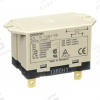 OMRON Enclosed Power Relay: Surface (Top Flange) Mounted, 30 A Current Rating, 24V DC, SPST-NO (MPN G7L-1A-TUBJ-CB-DC24). Key specifications — Brand: OMRON; Base Type: Square; Mounting Style: Top Flange; Electrical Connection: Quick-Connect; Manufacturer Part Number: G7L-1A-TUBJ-CB-DC24; Operating Current: 30 A; Series: G7L Series.