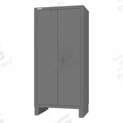 DURHAM MFG Bin Cabinet: 36 in x 24 in 78 in, 1 Shelves, 120 Bins, Yellow, 4 Drawers, Recessed/Solid (MPN HDCD243678-110-2S-4M95). Key specifications — attr64273: Yellow; attr64268: (24) 8 in x 15 in x 7 in; attr64260: Assembled; attr64275: Drawer, Shelf, and Bin; attr63933: DURHAM MFG; attr64274: Gray; attr64276: Powder Coated; attr146303: Steel.
