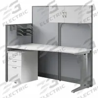 BUSH BUSINESS FURNITURE Modular Cubicle Workstation: 63 in Overall Ht, 64 in Overall Wd, White (MPN WC36192-03STGK). Key specifications — Brand: BUSH BUSINESS FURNITURE; Office Cubicle Color: White.