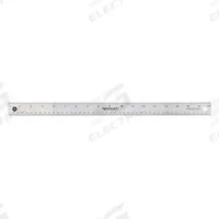 WESTCOTT Ruler: 10417, 18 in, 0.06 in Thick, 1/8 in, Clear, Black, Flex, Etched Graduation Mark, SAE. Key specifications — attr939978: 1/8 in; attr934745: WESTCOTT; attr944509: Clear; attr939993: Decimal; attr986193: Etched.