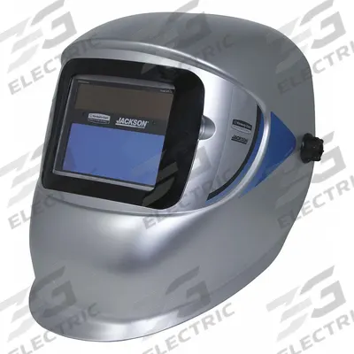 JACKSON SAFETY Welding Helmet: Auto-Darkening, 2 Arc Sensors, Silver, W9 to W13 - Auto-Darkening Welding Helmets - Solid Color