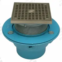 ZURN Floor Drain: 8 in Overall Dia, 5 in Grate Size, 2 in Nominal Pipe Size, Cast Iron, Slotted (MPN GR-FS05NI-C2N-PS-CC). Key specifications — Brand: ZURN.