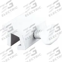 PRIME-LINE Window Lock: Clamp Lock, Handle Included, Non-Handed, 15/32 in Overall Lg, Sash, White (MPN U 9982). Key specifications — Brand: PRIME-LINE; For Use With: Sliding Windows; Finish: Painted; Color: White; Handing Orientation: Non-Handed; Mounting Location: Sash; Product Type: Window Lock.