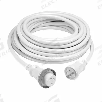 HUBBELL WIRING DEVICE-KELLEMS Extension Cord: Outdoor Use, 50 ft Lg, Outlet, L5-30P, 10/3 - Outdoor Extension Cords with Single Outlet