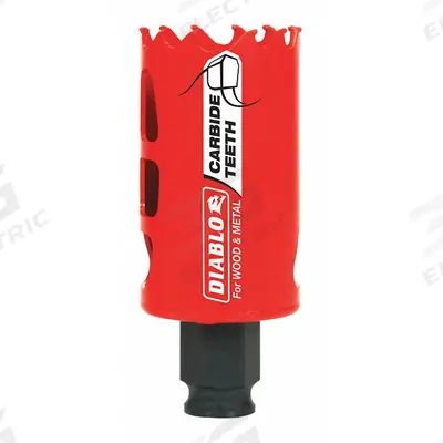DIABLO Hole Saw: 1 1/2 in Saw Dia., 3 Teeth per Inch, 2 3/8 in Max. Cutting Dp - Multi-Material-Cutting Hole Saws without Arbor