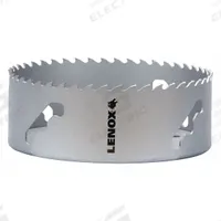 LENOX Hole Saw: 5 1/2 in Saw Dia., 3 Teeth per Inch, 1 7/8 in Max. Cutting Dp, 5/8"-18 Thread Size (MPN LXAH3512). Key specifications — attr1098070: 3; attr1098087: LENOX; attr1098073: 5/8"-18.