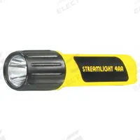 STREAMLIGHT Safety-Rated Flashlight: 200 lm, 6 hr Run Time at Max Brightness, 219 m Max Beam, Yellow (MPN 68602). Key specifications — Brand: STREAMLIGHT; Battery Requirements - Broad: Includes 4 AA.