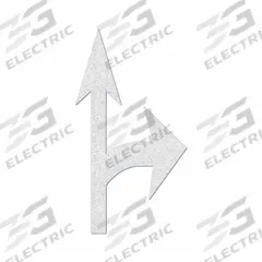 RAE Preformed Thermoplastic Pavement Markings: Right Combo Arrow, White, 12 3/4 ft Lg, 7 ft Wd (MPN PR-TH-3554). Key specifications — Legend: Right Combo Arrow; Brand: RAE; Color: White; Adhesion Method: Hand Torch; Material: Thermoplastic.
