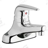 CHICAGO FAUCETS Low Arc Bathroom Faucet: 420, Cast Brass, Polished Chrome Finish, 0.5 gpm Flow Rate (MPN 420-E2805MPABCP). Key specifications — Includes: Mounting Hardware; Brand: CHICAGO FAUCETS; Series: 420.