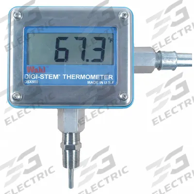 WAHL Digital Process Thermometer: -328°F to 1,472°F /-200°C to 800°C, +/-0.1°F/+/-0.1°C - Water-Resistant Panel Mount Digital Thermometers