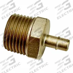 MEM-CO Mini Barbed Fitting Adapter: 3/4 in ID x 3/4 in Pipe x 3/8 in ID Size, MNPT x Tube, Brass (MPN 3/4B8-NP). Key specifications — Brand: MEM-CO.
