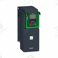 SCHNEIDER Variable Frequency Drive: In Phase Three, Out Phase Three, 7 1/2 hp, IP21, No Bypass (MPN ATV930U55M3). Key specifications — Style: Compact; Color: Black/Green; Output Phase: Three.