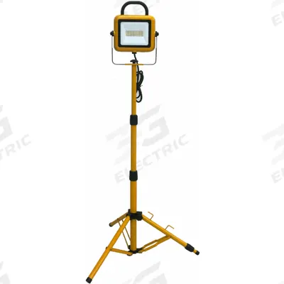 APPROVED VENDOR Tripod Job Site Light: 6,600 lm Max Brightness, LED, 1, 1 Brightness Levels - Tripod Stand Lights