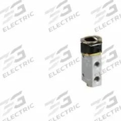 AVENTICS Manual Air Control Valve: Panel, Three-Way / Two-Position, Aluminum, Normally Closed (MPN R450055453). Key specifications — attr1078735: Aluminum; attr1078776: Poppet; attr1078772: Normally Closed; attr1078762: Manual Air Control Valve.