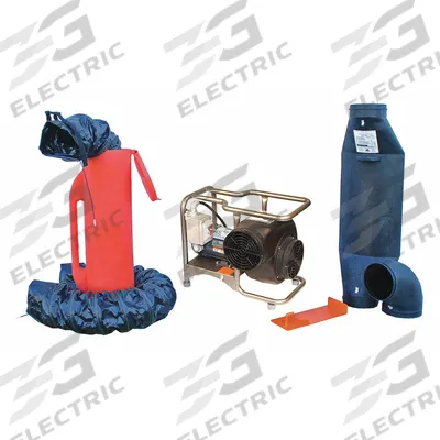 AIR SYSTEMS INTERNATIONAL Confined Space Blower Kit: 115 V AC, 8 in Duct Dia - Explosionproof Centrifugal Blowers