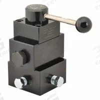 BVA HYDRAULICS Hydraulic Control Valve: 4.5 gpm Max Flow Rate, Three Positions, 1/4" NPT, Manifold (MPN PR43). Key specifications — attr1018253: BVA HYDRAULICS; attr1018283: Manifold; attr1018249: PR43; attr1018300: Manual; attr1018289: PR; attr1416406: 1/4" NPT.