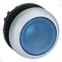 EATON Flush Push Button: Blue, 22 mm Mounting Size, Non-Metallic, Momentary (MPN M22-DL-B-230B). Key specifications — Brand: EATON; Action: Momentary; Series: M22; Push Button Material Type: Non-Metallic.