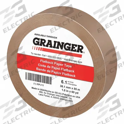 Grainger Packaging Tape: 6.1 mil Tape Thick - Pressure-Sensitive Paper Tape