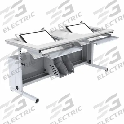 VERSADESK Standing Desk: White, Wood, 72 in Overall Wd, 30 in Overall Dp - Manual Adjustable-Height Desks