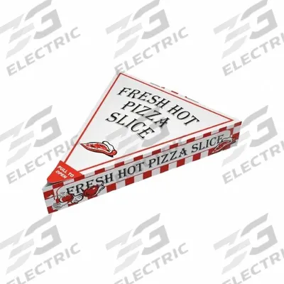 FIELD Personal Size Pizza Carton Wedge: 1 in Ht, 7 1/2 in Wd, 1 in Dp, Paperboard - Tuck-Top Paperboard Boxes