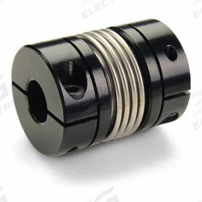 RULAND MANUFACTURING Bellows Coupling: 25 mm Bore Dia 1, 5/8 in Bore Dia 2 - Clamp-On Bellows Shaft Couplings for Round Shafts