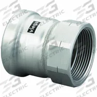 VIEGA MEGAPRESS Crimp Adapter Fitting: 4 in Pipe x 4 in Pipe Size, Press-fit x FNPT, FKM (MPN 98325). Key specifications — Brand: VIEGA MEGAPRESS.