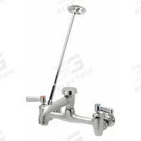 ZURN Straight Service Sink Faucet: Wall, Centerset, Brass, Rough Chrome, 2.2 gpm Flow Rate, Straight (MPN Z843M1-RC). Key specifications — Color/Finish: Rough Chrome; Series: AquaSpec®.