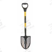 SEYMOUR MIDWEST Round Point Mud/Sifting Shovel: Steel Blade, 14 ga, D-Grip Handle Type (MPN 49501GR). Key specifications — Blade Color: Black; Handle Color: Yellow; Blade Material: Steel.