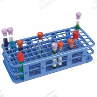 Tube Rack: Polypropylene, Red, (90) Wells, 90 Compartments, Benchtop (MPN HS243073R). Key specifications — Material: Polypropylene; Mounting Location: Benchtop; Color: Red; Product Type: Test Tube Rack; Total Holding Capacity: (90) Wells; Brand: HEATHROW SCIENTIFIC.