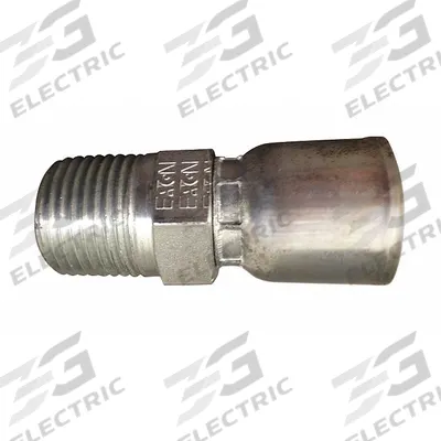 AEROQUIP Hydraulic Crimp Fitting: Steel x Steel, Straight, -8 For Hose Dash Size - Aeroquip Crimp Hydraulic Hose Fittings with NPTF Connection