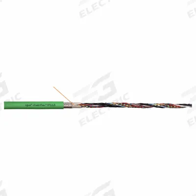 CHAINFLEX Measuring System Cable: (4) Pr 24 AWG (0.25)/(2) 17 AWG (1.0), Green - Servo Motor Feedback Cables