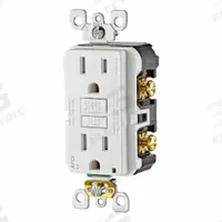 LEVITON Receptacle: Decorator Duplex, 5-15, White, 125V AC, 15 A, 2 Pole / 3 Wire (MPN AFTR1-W)
