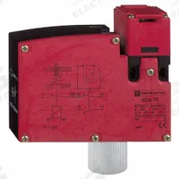TELEMECANIQUE SENSORS Safety Interlock Switch: XCSTE Series, 2NC, Pivoting/Straight (MPN XCSTE7313). Key specifications — Brand: TELEMECANIQUE SENSORS; Manufacturer Part Number: XCSTE7313; Actuating Key Type: Pivoting; Series: XCSTE; Terminal Connection Type: 1/2 in NPT Conduit.