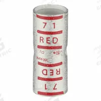 APPROVED VENDOR Open Barrel Splice: 350 kcmil Wire Size, Red Code, 2.27 in, Copper Barrel, 71 Die (MPN 22EZ26). Key specifications — Die Code: 71; Brand: APPROVED VENDOR; Color Code: Red.