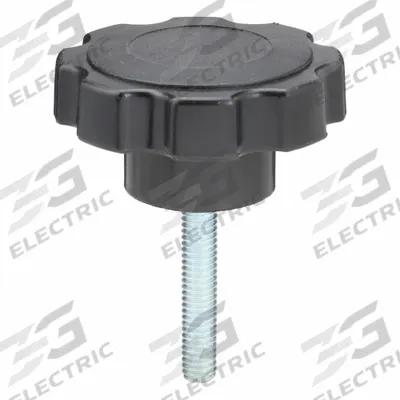 INNOVATIVE COMPONENTS Hand Knob: 8 Point, Plastic w/ Steel Thread, 5/16"-18 Thread - 8-Arm Knobs with Threaded Stud