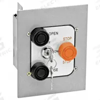 AMERICAN GARAGE DOOR SUPPLY Control Station: Open-Close-Stop, Momentary Contacts, Outdoor (MPN 3BFLX). Key specifications — attr1070078: Faceplate; attr92627: 3BFLX; attr93592: AMERICAN GARAGE DOOR SUPPLY; attr1070071: Commercial Garage Door Operators; attr1070072: Momentary Contacts; attr1070073: Open-Close-Stop; attr1070075: Outdoor; attr1070080: Flush Mount.