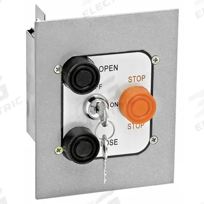 AMERICAN GARAGE DOOR Control Station: Open-Close-Stop, Momentary Contacts - Push Button Garage Door Control Stations